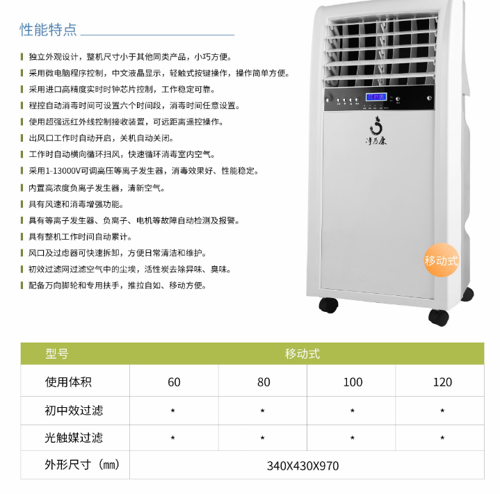 凈為康JWKJH款式Ⅱ（150?）普通移動式，等離子空氣消毒機(jī)1.png