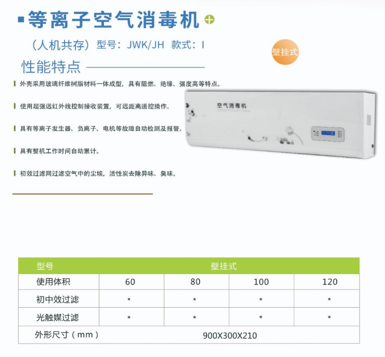 凈為康JWKJH款式Ⅰ（80?）普通壁掛，等離子空氣消毒機(jī)1.png